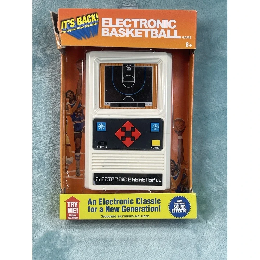 Mattel / Basic Fun Electronic Basketball Game 2016 Retro Handheld New Sealed Toy